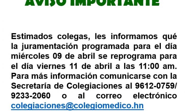 Aviso Importante