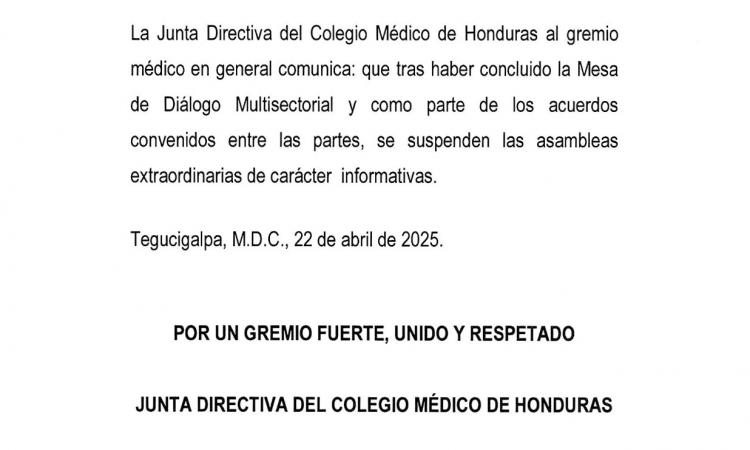 COMUNICADO 22 DE ABRIL DEL 2025