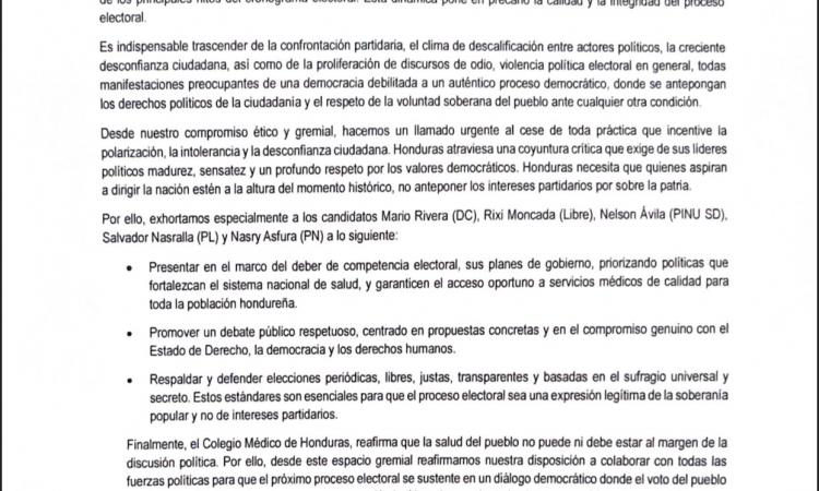 PRONUNCIAMIENTO PÚBLICO